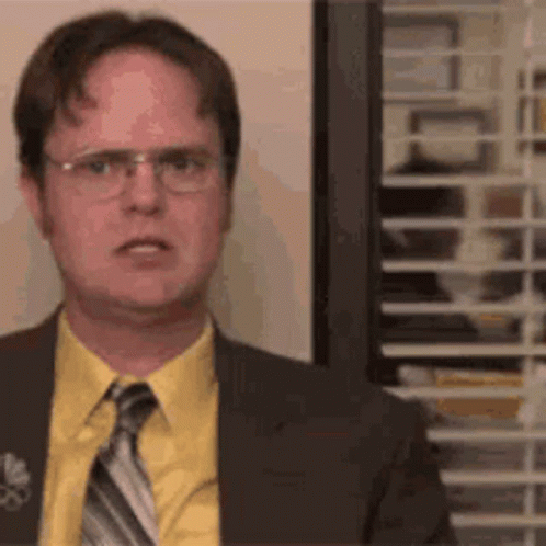 The Office Dwight Schrute Shouting Hes Alive GIF