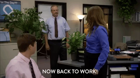 The Office Get Back To Work GIF