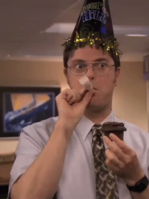 The Office Happy Birthday Dwight Schrute Confetti GIF