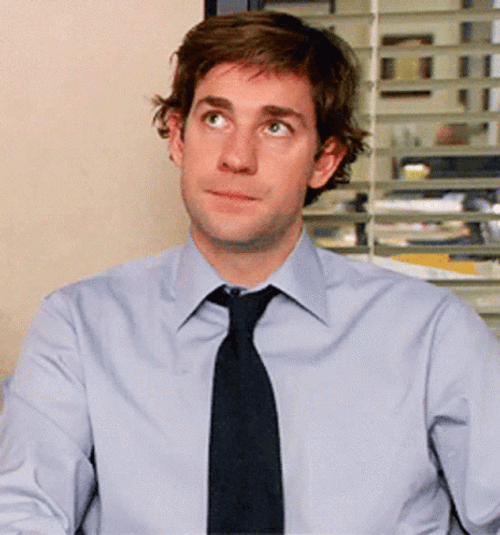 The Office Jim Laughing GIF