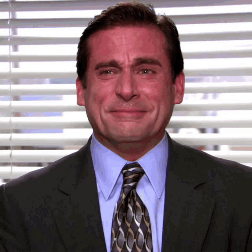 The Office Michael Cry Laughing GIF