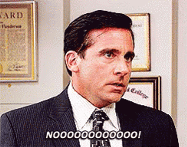 The Office Michael Scott Shouting No GIF