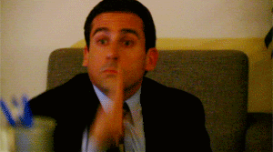 The Office No Michael Scott Rapid Hand Wave GIF