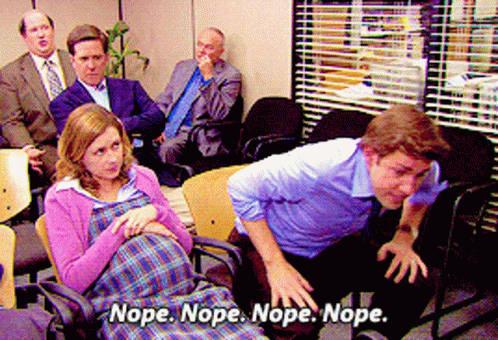 The Office No Jim Halpert Big Nope GIF