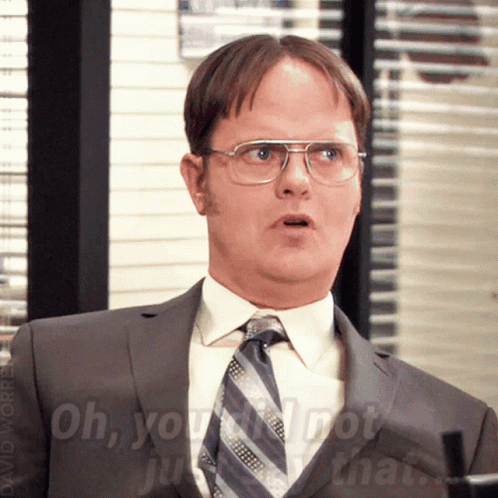 The Office No Dumbfounded Dwight Schrute GIF