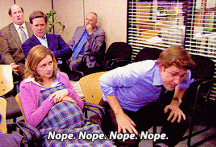 The Office No Jim Halpert Big Nope GIF