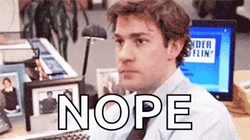 The Office No Jim Halpert Nope GIF