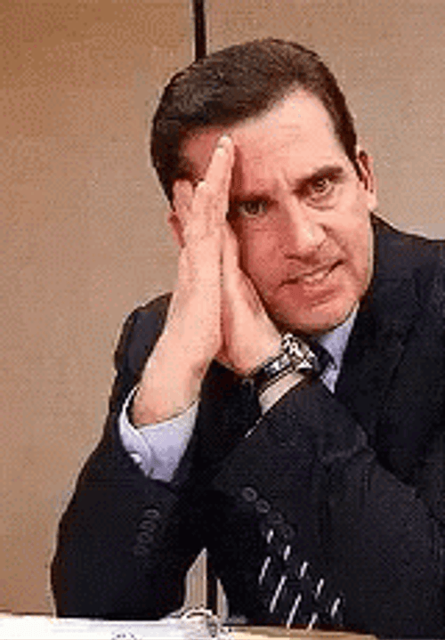 The Office No Michael Scott Cringe GIF