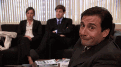 The Office No Michael Scott Puckered Face GIF