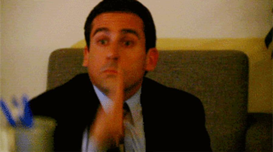 The Office No Michael Scott Rapid Hand Wave GIF