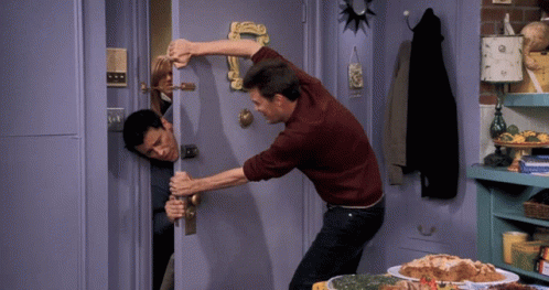 The One With The Late Thanksgiving Phoebe Running GIF