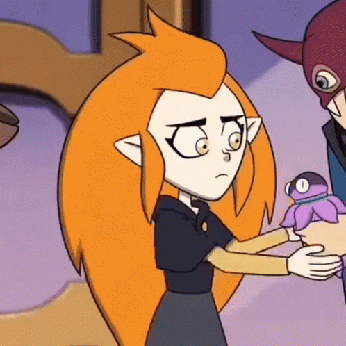 The Owl House Edalyn Clawthorne Receiving Gift GIF