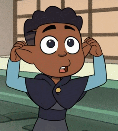 The Owl House Gus Porter Touching His Ears GIF