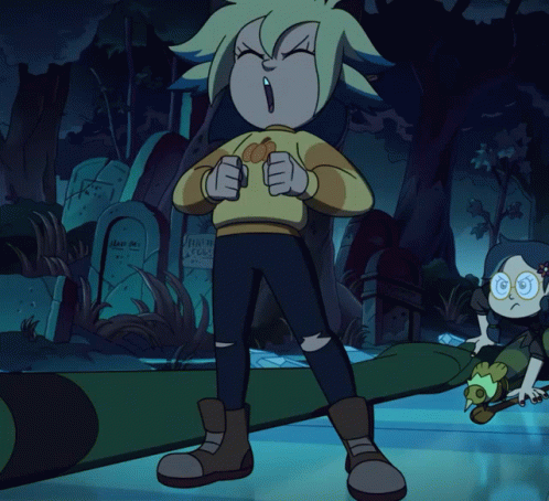 The Owl House Vee Getting Attacked GIF