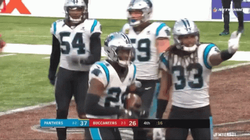 The Panthers Are Playing The Buccaneers In The 4Th Quarter Of A Game GIF