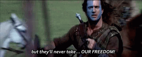 The Patriot Blue Painted Face GIF