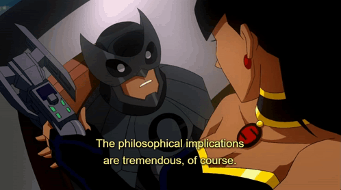 The Philosophical Implications Are Tremendous Of Course Written On The Screen GIF