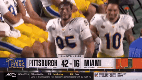 the pittsburgh football team is playing miami