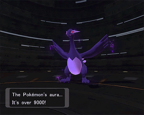The Pokemon 'S Aura Is Over 9000 In This Game GIF