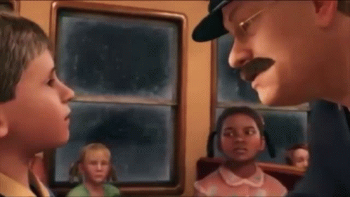 The Polar Express Conductor Scolds Hero Boy GIF