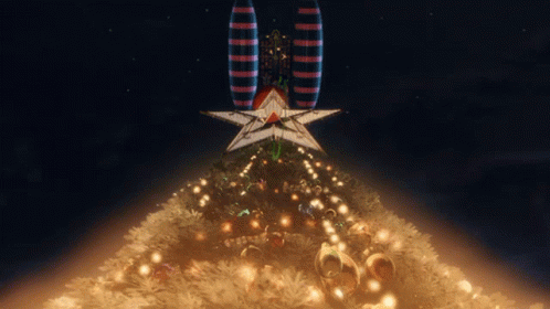 The Polar Express Giant Christmas Star Falling GIF
