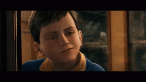 The Polar Express Hero Boy Head Shake GIF