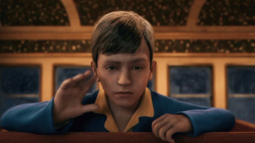 The Polar Express Hero Boy Waves Goodbye GIF
