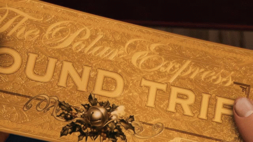 The Polar Express Round Trip Golden Ticket GIF