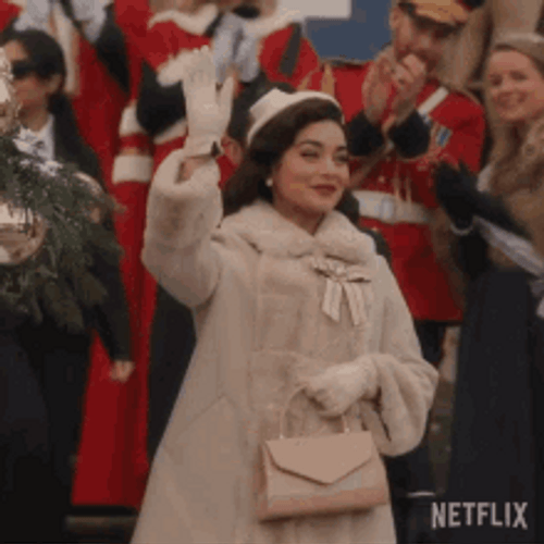 The Princess Switch Movie Vanessa Hudgens Wave GIF
