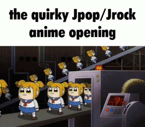 The Quirky Jpop / Jrock Anime Opening Is Being Displayed GIF