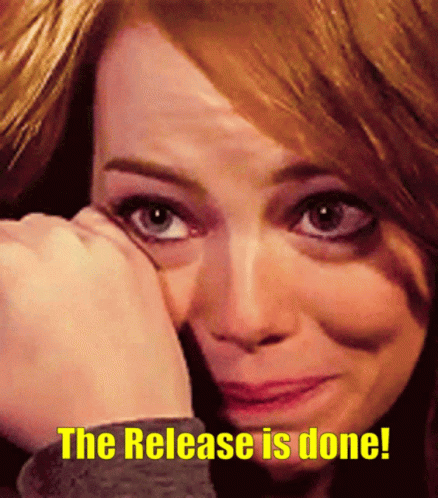 The Release Is Done Happy Tears GIF