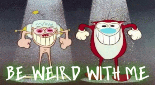 The Ren And Stimpy Two Weirdo GIF
