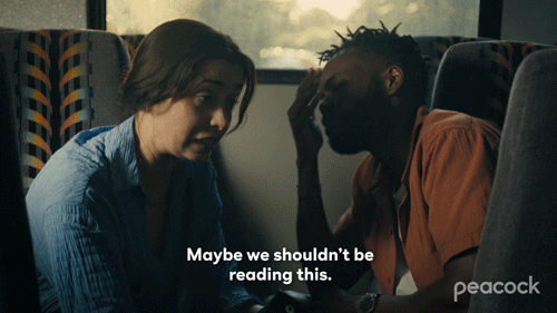 The Resort Series Noah And Emma Reading Text Message GIF