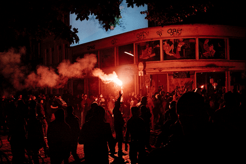 The Riot Cause A Fire GIF