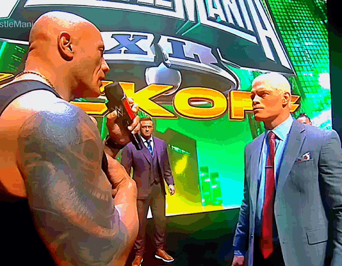 The Rock And Cody Rhodes Kickoff GIF