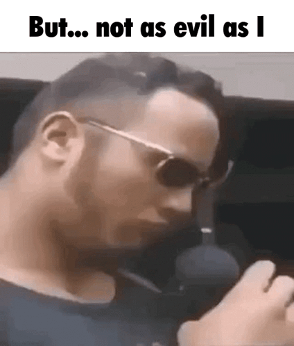 The Rock Eyebrow Meme But Not As Evil As I GIF