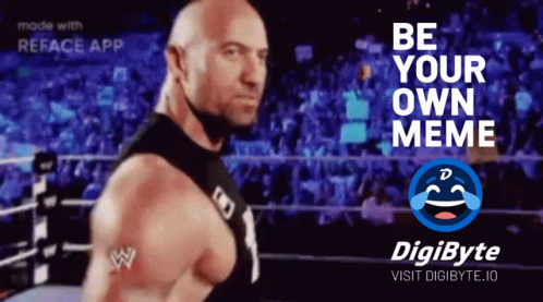 The Rock Eyebrow Meme Using Digibyte GIF