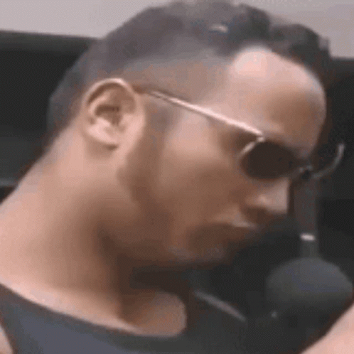 The Rock Eye Twitch Sunglasses Off Meme GIF