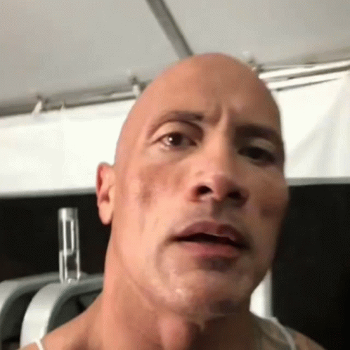 The Rock Nodding Twitching Eyebrow Meme GIF