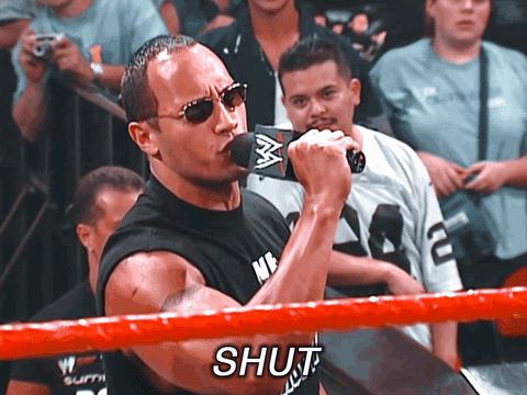 The Rock Shut Up Meme GIF