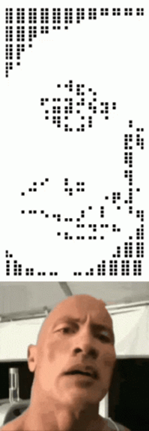 The Rock Side Eye Pixel Art Meme GIF
