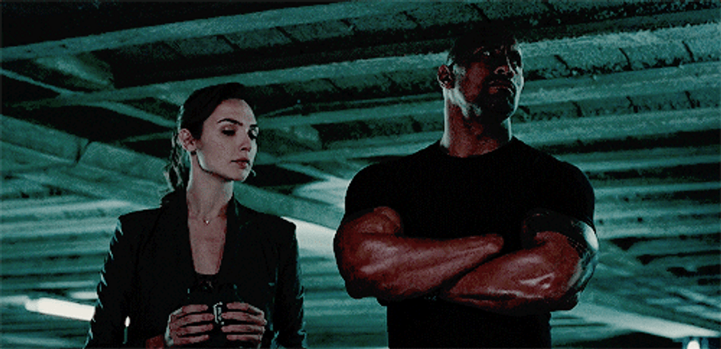 The Rock With Gal Gadot GIF