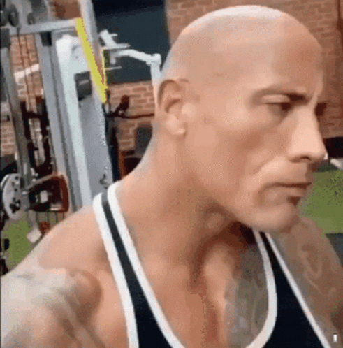 The Rock Work Out Side Look Meme GIF