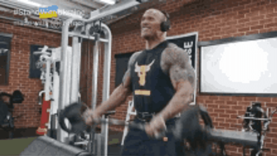 The Rock Workout GIF