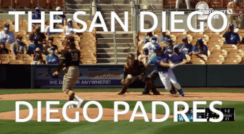 The San Diego Padres Baseball Team Is Playing A Game GIF