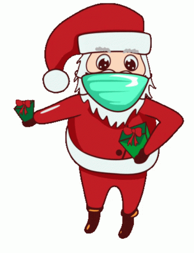 The Santa Clause Wearing Facemask GIF
