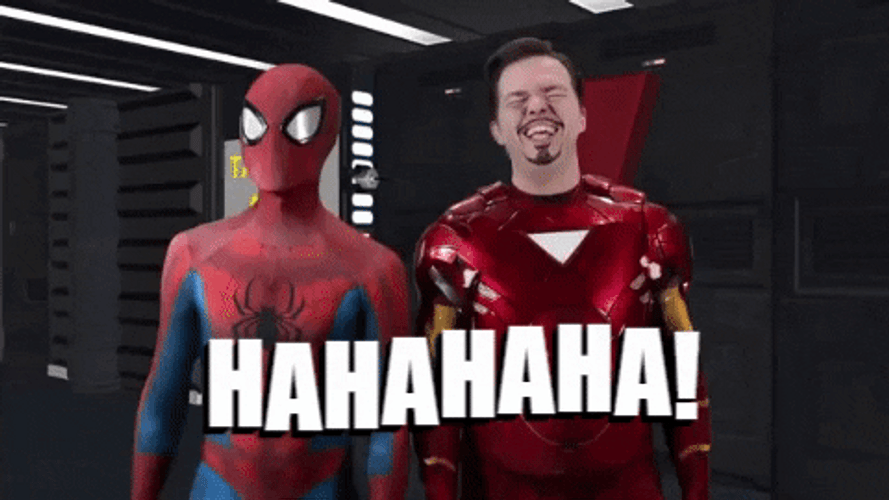 The Sean Ward Show Ironman And Spiderman So Funny GIF 