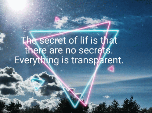 The Secret Of Life Is That There Are No Secrets GIF