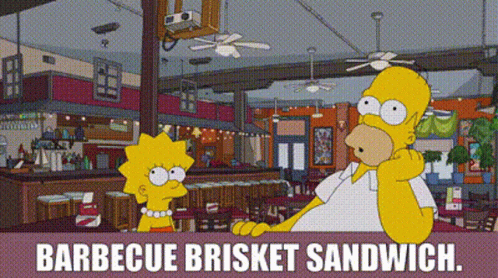 The Simpson Barbeque Brisket Sandwich GIF