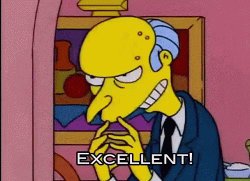 The Simpson Character Mr. Burns Plotting GIF